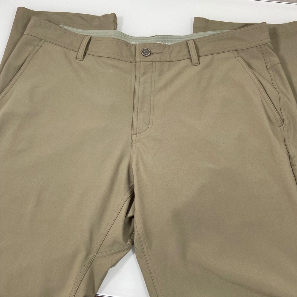 Free Fly‎ Mens Khaki Stretch Performance Golf Pants Size 38x32 Outdoor READ